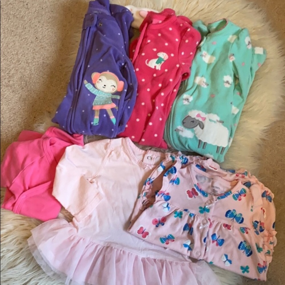 9 month old, 6 piece, onesie bundle